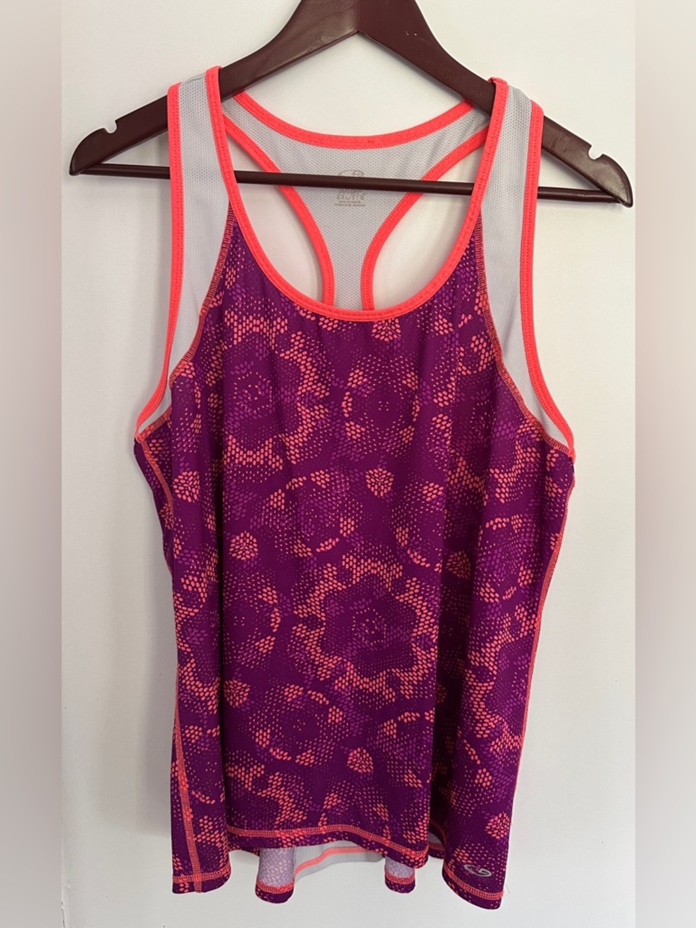 C9 by Champion Purple and Coral Performance Racerback Tank